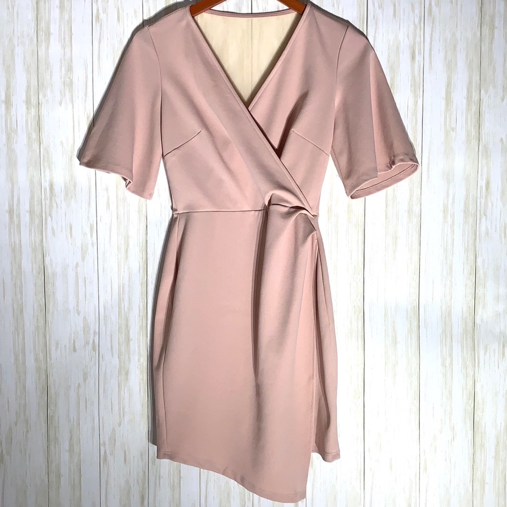 ASOS Faux Wrap Dress with Mesh Back Size 2